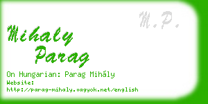 mihaly parag business card